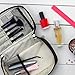 ELLIS JAMES DESIGNS Travel Makeup Bag - Make Up Travel Bag - Makeup Brush Case With Compartments Soft Padded Travel Jewelry Roll and Make Up Bags 2-in-1 Cosmetic Cases No Tangle Necklace Case