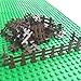 Taken All Brown Picket Fence Pieces -50pcs Building Block Scenery Accessories Compatible with Major Brands