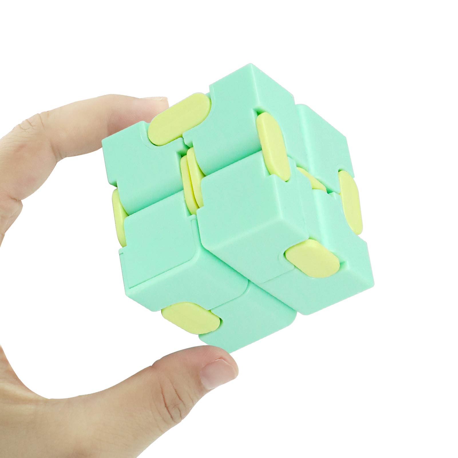 Infinity Cube Fidget Toy Stress Relief for Adults and Kids , Fidget Toy Cute Puzzle Flip Cube for Anxiety Relief and Killing Time… (Green)
