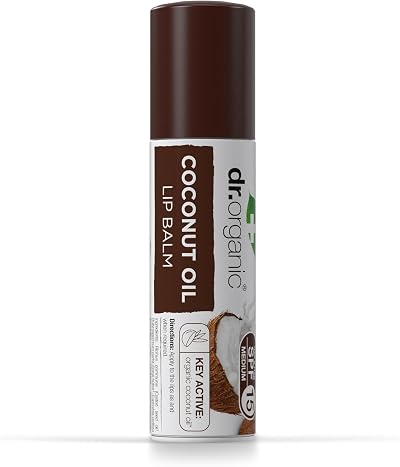 Dr Organic Coconut Oil Lip Balm SPF 15 5.7ml Natural Cruelty Free