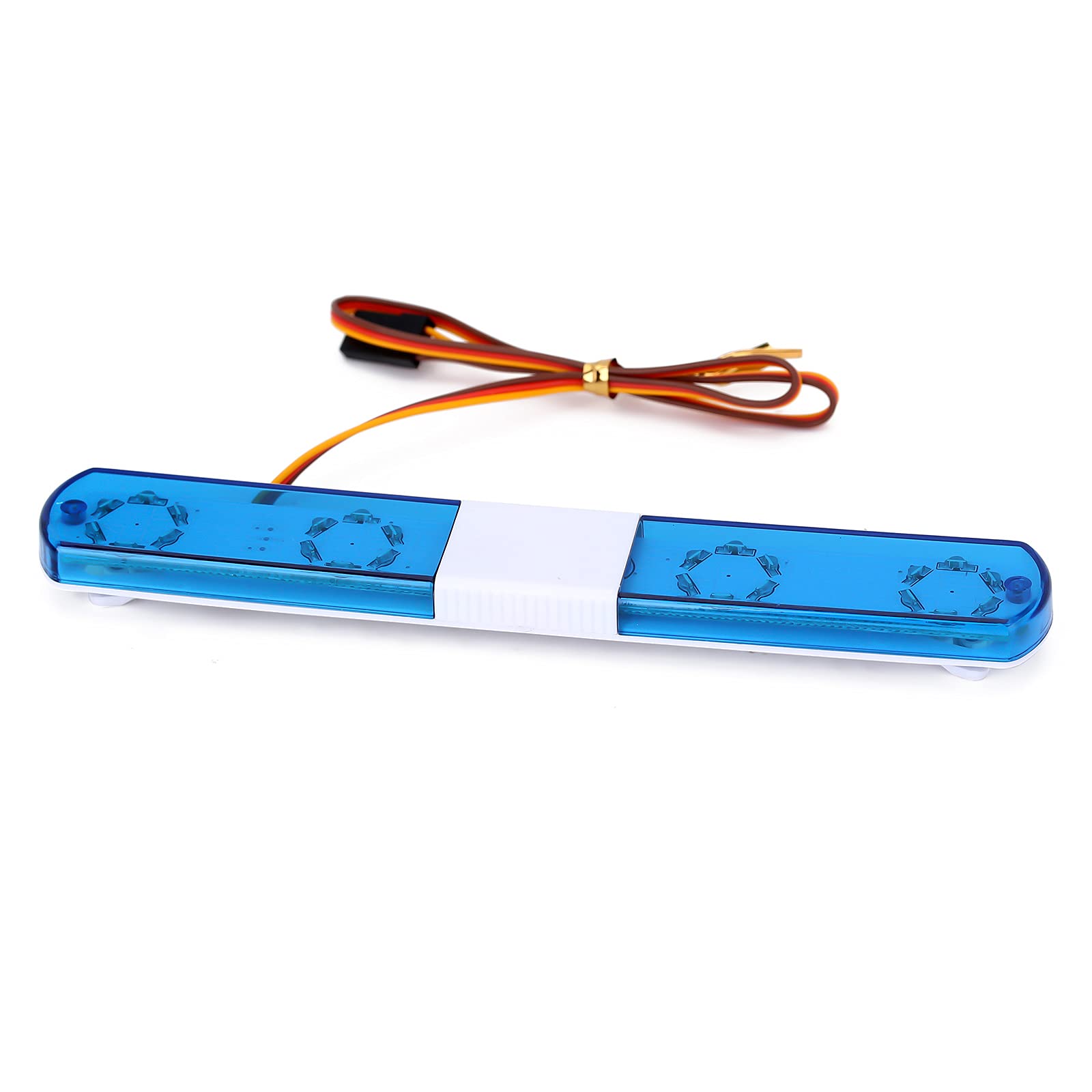 KEEDA LED Police Flash Light Bar for 1/10 1/8 1/12 RC Model Car Truck WPL D12 HSP TRX4 Tamiya CC01 D90 Axial SCX10 (145mm Blue)