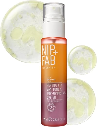 Nip+Fab Peptide Fix 2-in-1 Tone & Top-Up Mist SPF 50 75 ml