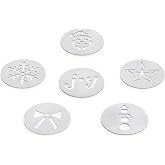 OXO Good Grips Cookie Press Holiday Disk Set, 6-Pieces | Fits OXO Cookie Press, Baking Supplies, Cookie Stamp, Stainless Stee