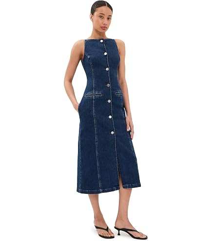 ALIGNE Women's Sandy Denim Mini Dress, Mid Blue, 0 at Amazon Women's Clothing store