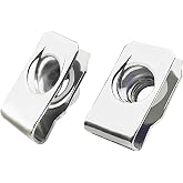 M6 Regular Extruded U-Nut, U-Style Clip-On Nuts, Stainless Steel 18-8 (304) U-Type Clip Nuts, Pack of 20