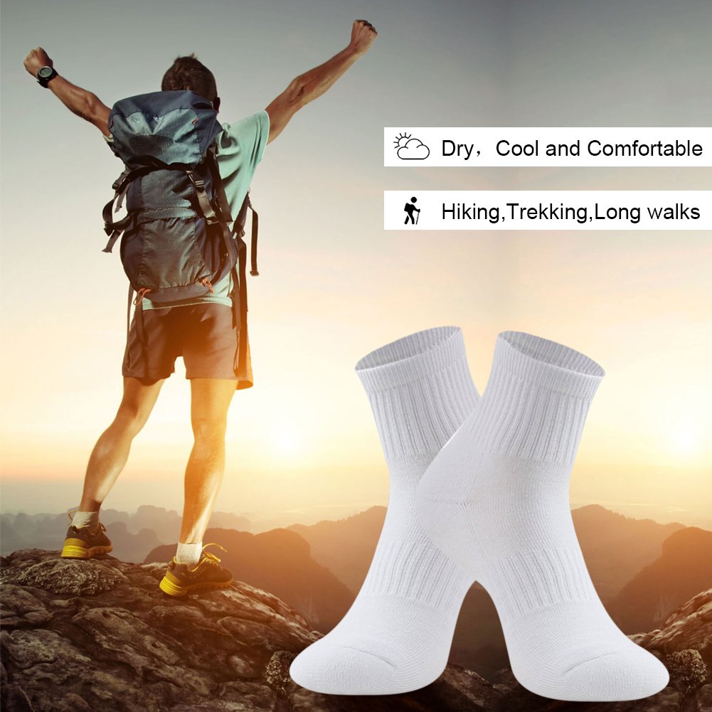 Solid Color Athletic Ankle Socks for Men &Women,Bonangel Low-Cut Cushion Quarter Running Socks Pack