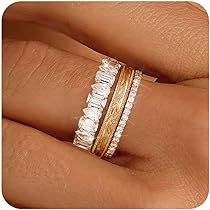Amazon.com: FAXHION Gold Rings for Women Non Tarnish, 14k