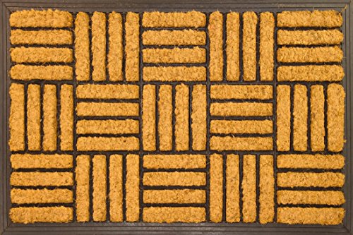 Envelor Home and Garden Outdoor Doormat Welcome Mat Outdoor Rugs Non Slip Front Door Mats Coir Doormat Shoes Scraper Outdoor Entryway Rug Patio Porch (18 x 30, Criss Cross)
