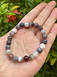 Botswana Agate Crystal Bead Bracelet 8mm, Wholesale
