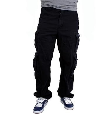 Jet Lag Cargohose Modell 007 Herren Pant - Schwarz inkl. F524 Camo Schlüsselband