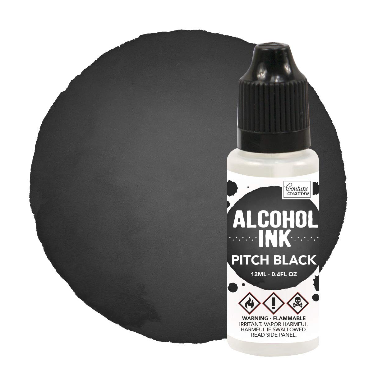 Couture Creations Alcohol Ink, Pitch Black, 12ml