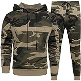 AOTORR Mens Sweatsuits 2 Piece Casual Tracksuits Camo Hoodie Jogging Sweatpants Suit