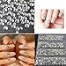 4574pcs Nail Art Rhinestones Clear Nail Crystal Flat Back Circular Glass Studs Stones for 3D Nails Art Decorations Manicure Tools（1.3mm - 4.8mm) (Crystal Clear)