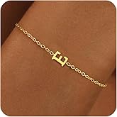 BAYLAY Gold Initial Bracelet for Women Trendy Jewelry, 18K Gold Plated Letter Bracelet Dainty Gold Bracelet Initial Bracelets for Women Jewelry Gifts
