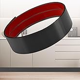 Stainless Steel Kick Plate, Peel and Stick Kickplate Base Cover, Baseboard Molding Trim for Wall, Door, Kitchen Cupboard, Dishwasher Toe - Anti-Scratch Protection (9.8ft x 3.9in, Brushed Black)