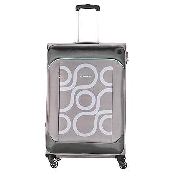 Kamiliant by American Tourister Kam Harita Polyester 81 cms Grey Softsided Check-in Luggage (KAM HARITA SP Large -Warm Grey)