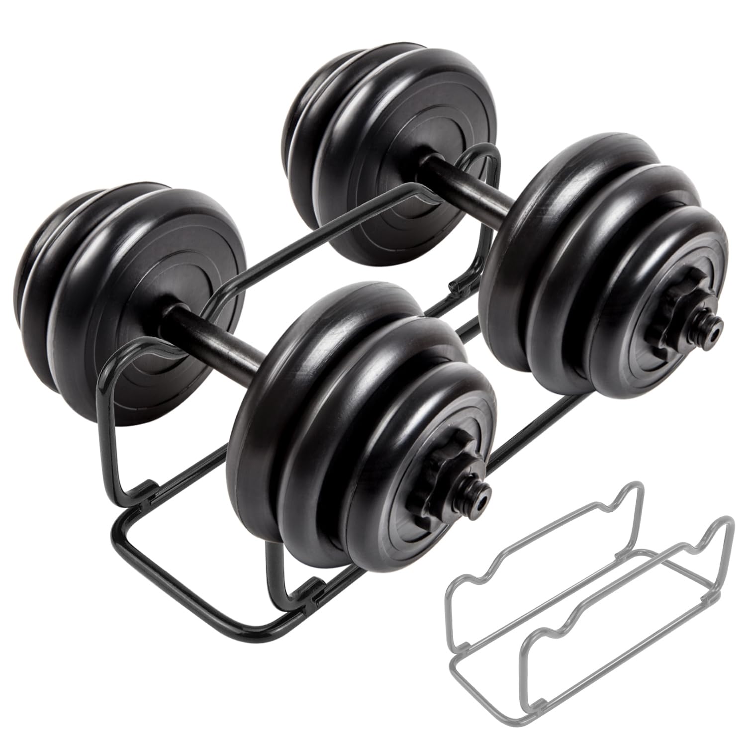 QWORK® 1 Piece Dumbbell Stand, Dumbbell Rack, Dumbbell Storage Rack, Dumbbell Holder, 30X11X10cm, Black