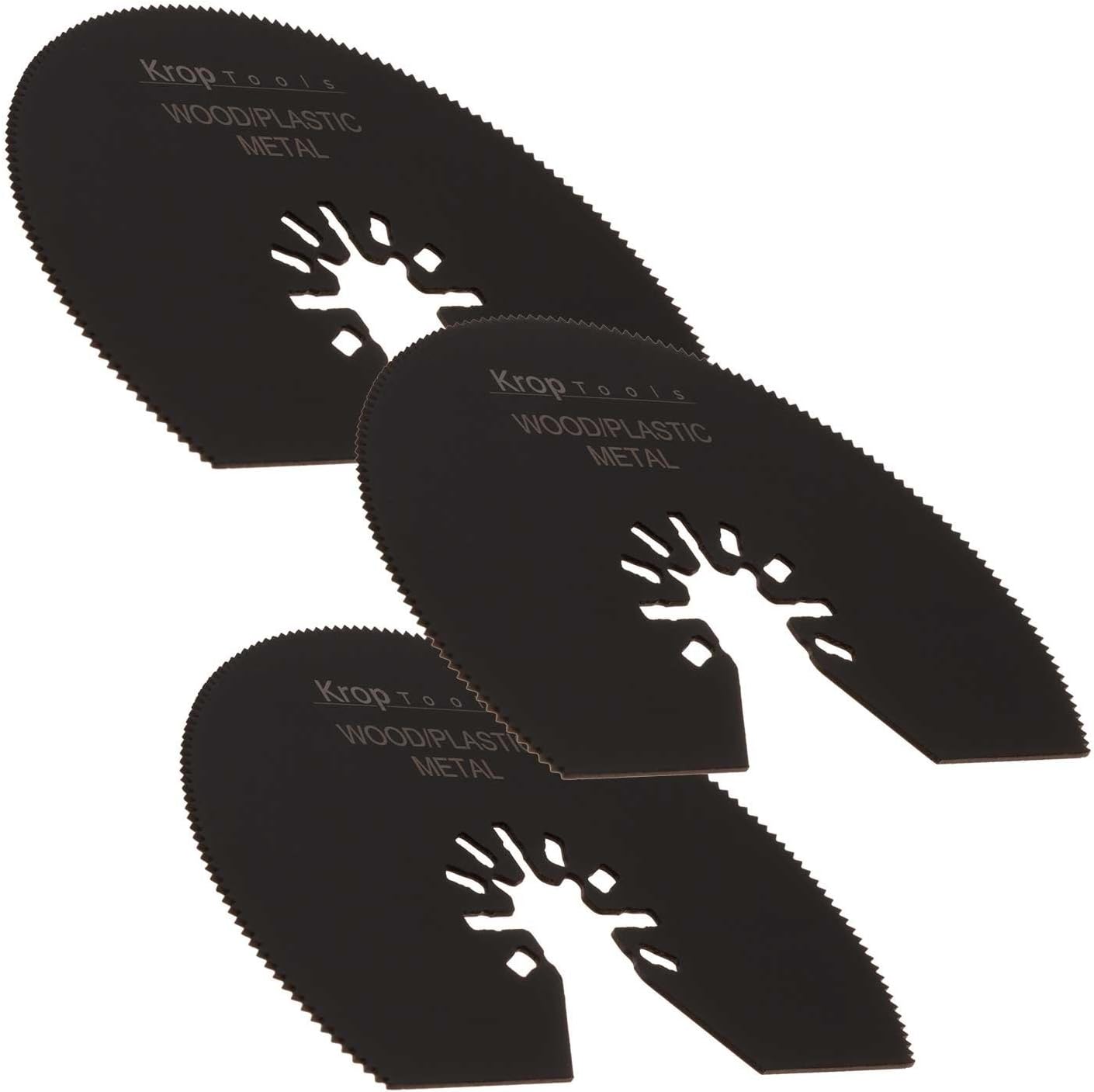 3 KROP Multitool Blades Quick Release 80mm HSS Segment Metal