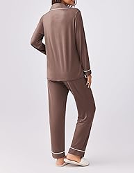 Ekouaer Womens Pajamas Set 2 Piece Button Down
