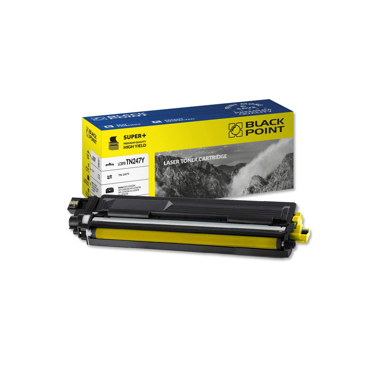 BLACK POINT Toner Compatible with TN-247Y - Yellow - for Brother: DCP-L3510CDW, DCP-L3550CDW, MFC-L3730CDN, MFC-L3750CDN, MFC-L3770CDW, HL-L3210CW, HL-L3270CDW - TÜV Certified