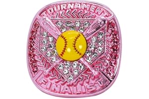TOPSPORTSJEWELRY Pink softball tournament championship rings size 9.5