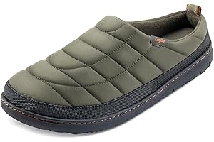 LazyStep Men's Slip on Slippers with Memory Foam and Indoor Outdoor House Shoes