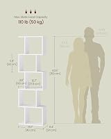 VASAGLE 6-Tier Bookshelf 24 x 40 x 159 cm Matte White LBC462W01 view 6