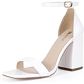 IDIFU IN3 Chunky Block Heels Wedding Party Dress Heeled Sandals