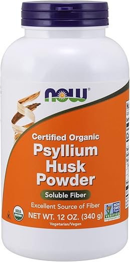 サイリウムハスクパウダー（オーガニック） 12オンス 340g Now Foods ナウフーズ [並行輸入品]