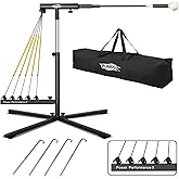 PLAYAPUT Baseball Softball Swing Trainer with 5 Power Bands | Auto Reset Baseball Training Equipment,Hitting Trainer Height Adjusts 31-47 inch Softball Swing Trainer Improve Power,Speed
