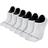 Tommy Hilfiger Men's Flag Logo No-Show Sneaker Liner Socks - 6 Pack (One Size, White)