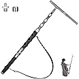 NEEWER Upgraded Microphone Boom Pole, 9.8ft/300cm Telescopic Carbon Fiber Mic Boom Arm with 5 Sections, 1/4” 3/8” 5/8” Screw Adapters, Cable Straps, Shoulder Strap & Storage Bag, MS-300C