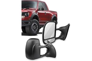 ECCPP Towing Mirrors Replacement fit for 1999-2007 for Ford for F250 for F350 for F450 for F550 Super Duty Tow Mirrors Black Manual Adjusted Mirrors Driver Side and Passenger Side