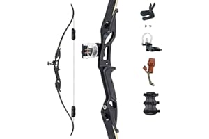 SinoArt 56" Recurve Bow Metal Riser Takedown Archery Bow for Hunting 3D Target 30 35 40 45 50 lbs Come with Stinger Tool Righ