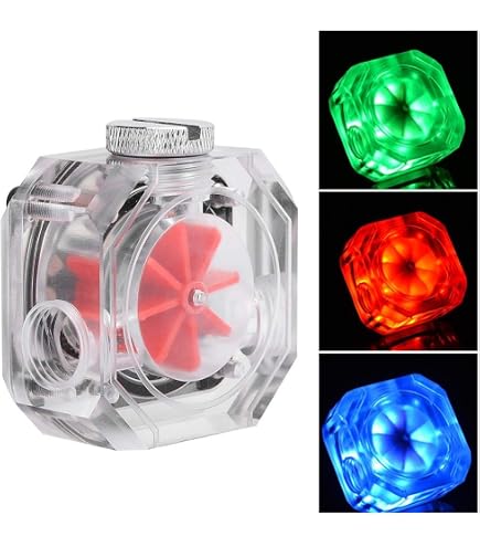 Sensor De Flujo De Agua Para PC De Refrigeración Líquida - Indicador Con 6 Aspas Y Conexión G1/4