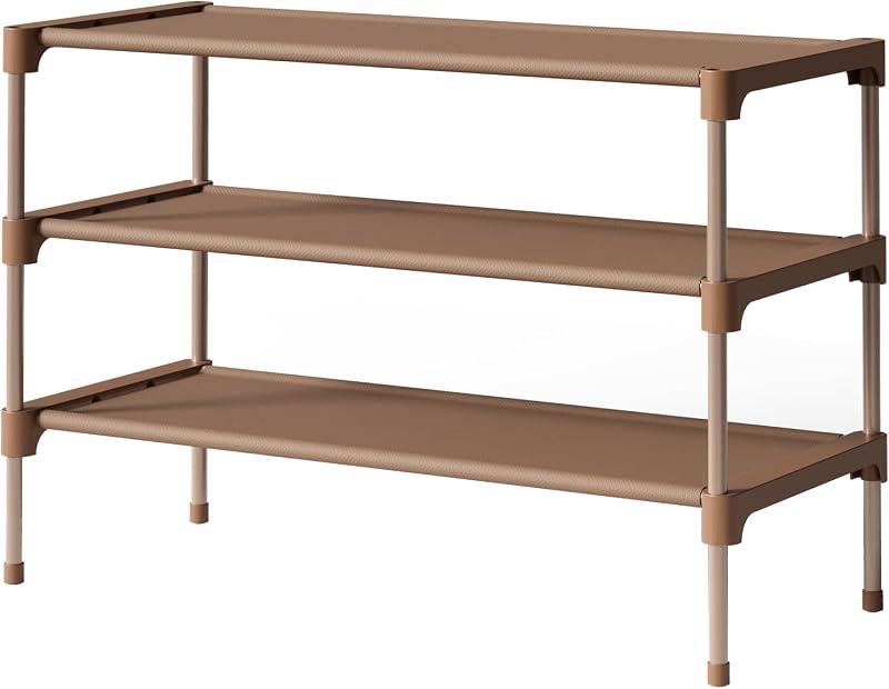 Kitsure Shoe Rack Premium Non-Woven Shelf 63x30x39 cm Brown