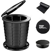 TRIPTIPS Upgrade Retractable Portable Toilet Travel Toilet Adjustable Height Camping Toilet Portable Potty for Adults Kids, Foldable Portable Toilet for Camping/Car