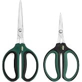 Yieldcropper Hydroponic 2-Pack Bonsai Scissors and Plant Trimming Shears Set - Stainless Steel Pruning Shears for Indoor Gardening, Succulent Harvest, and Precision Plant Care