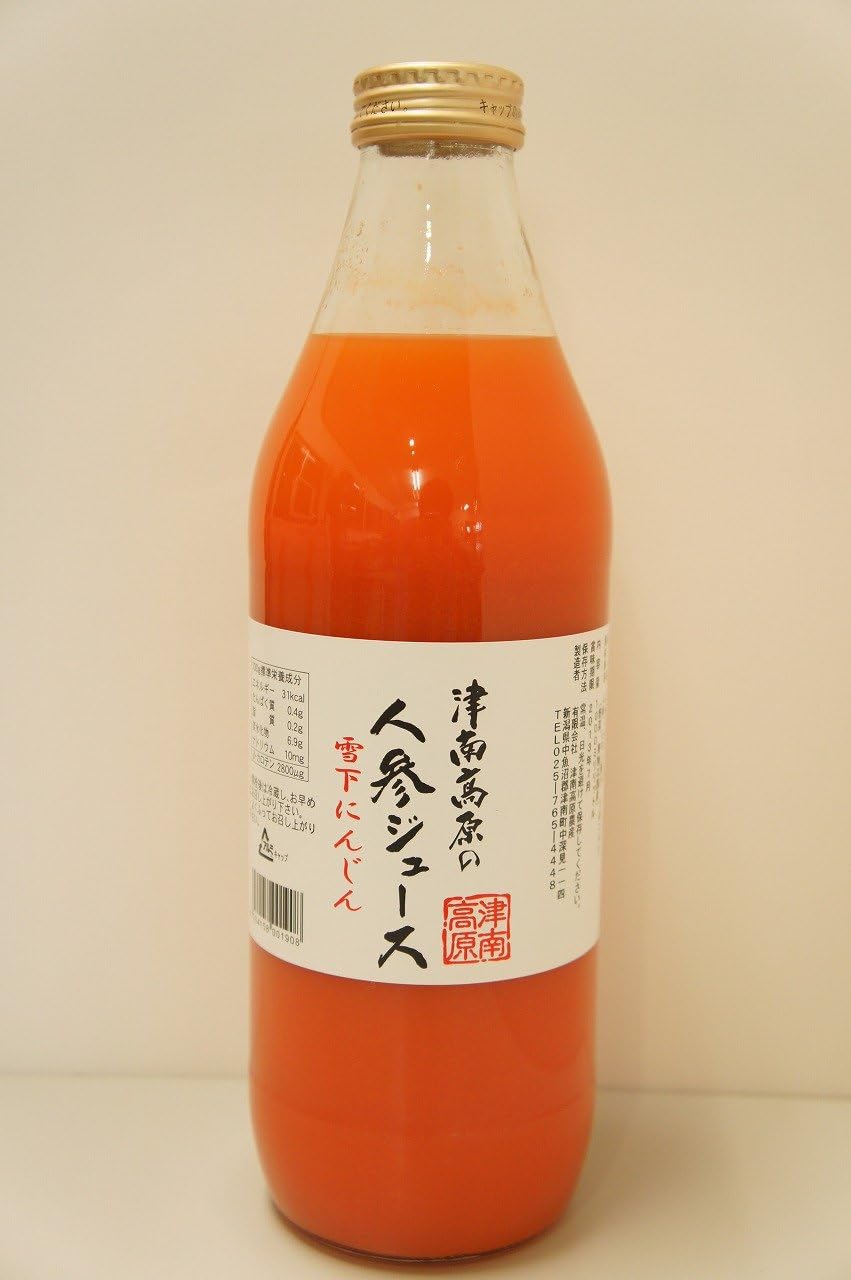 Amazon 搾りたて新鮮なジュースをそのまま詰めました 津南高原の人参ジュース 雪下にんじん ストレートタイプ 1ｌ 6本 雪下人参の甘さがたっぷり 果実感を残した贅沢なストレートジュース Eco Reverse 野菜ジュース フルーツジュース 通販