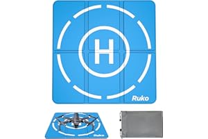 Ruko H002 Drone Landing Pad Weighted, 16.85 inch Small Size Waterproof Double Sided, Fast-Foldable Portable Helipad for U11MINI 4K/F11PRO 2/F11GIM2/U11S, Bright Color, Drone Accessories (with Carrying Bag)