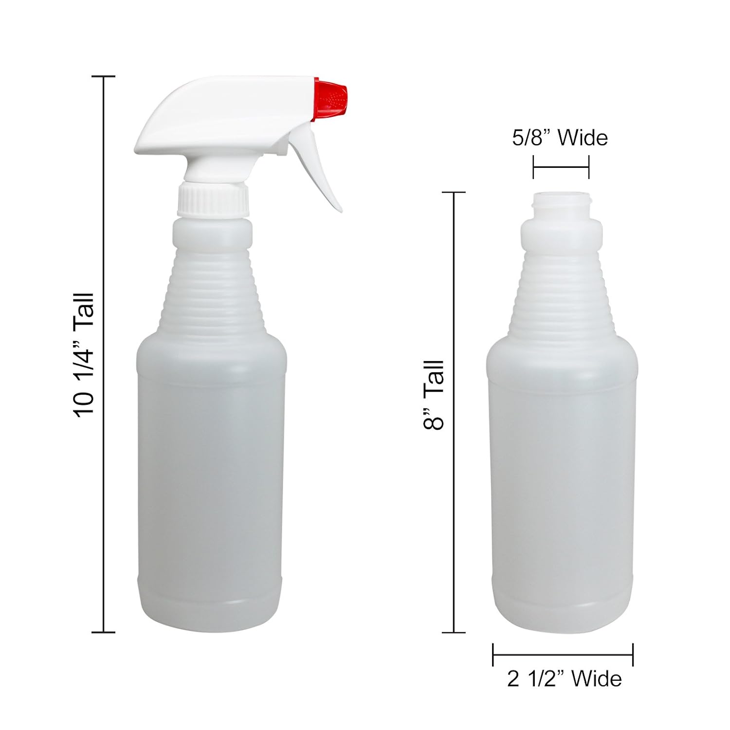 Pinnacle Mercantile Plastic Spray Bottles Leak Proof Technology Empty