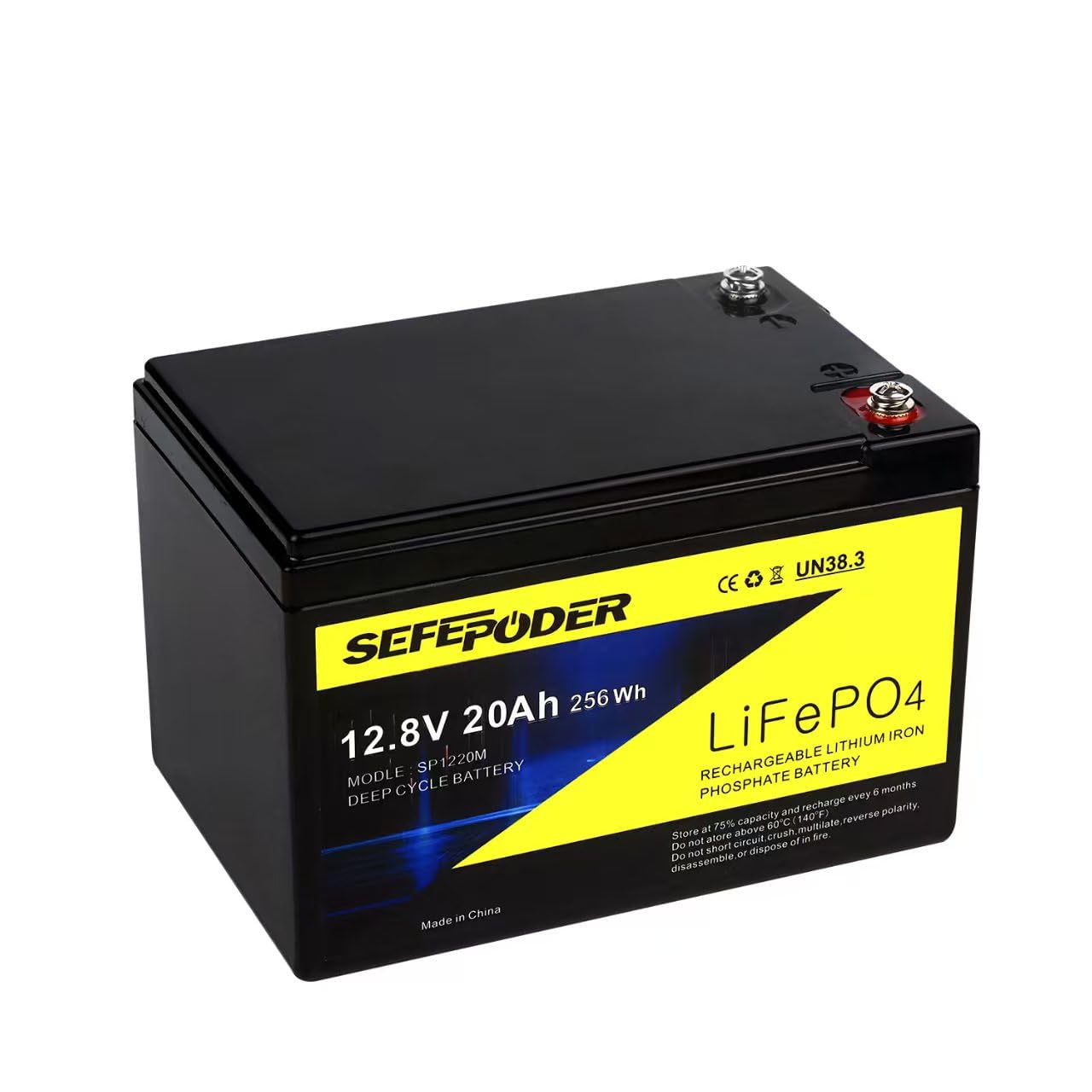 SEFEPODER 12V 20Ah Lithium LiFePO4 Deep Cycle