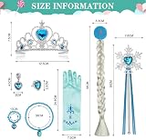 Vicloon Elsa Princess Tiara Wand Gloves Braid Cosplay Costume Set 10pcs view 2
