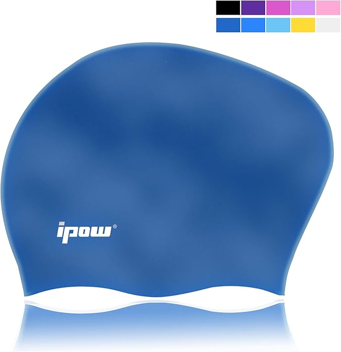 IPOW Cuffia da Nuoto Cuffia Piscina in Silicone di Alta qualità atossico Particelle Antiscivolo