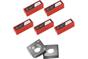 FIND BUY TOOL Findbuytool Carbide Inserts cutters (15x15x2.5mm-30°-R150-4R0.5) Insert for Woodworking Helical Cutter Head Tools, 10 Pcs (10)