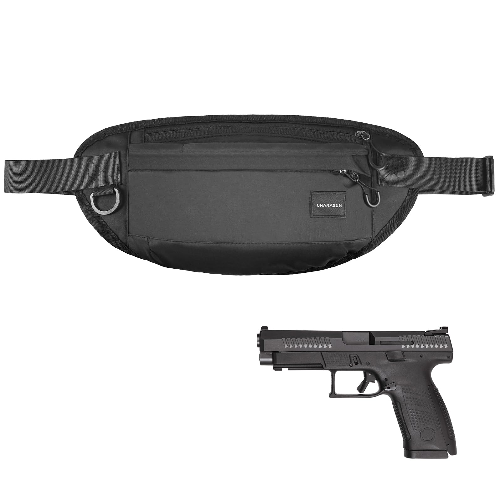 Photo 1 of FUNANASUN Fanny Pack For Men & Women Pistol Waist Bag Concealed Carry Bag For Men CCW Mens Crossbody Bag Tactical Fanny Pack For Men