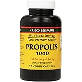 Propolis-Raw Unprocessed 1000mg Y.S. Organic Bee Farms 90 Caps, Pack of 2