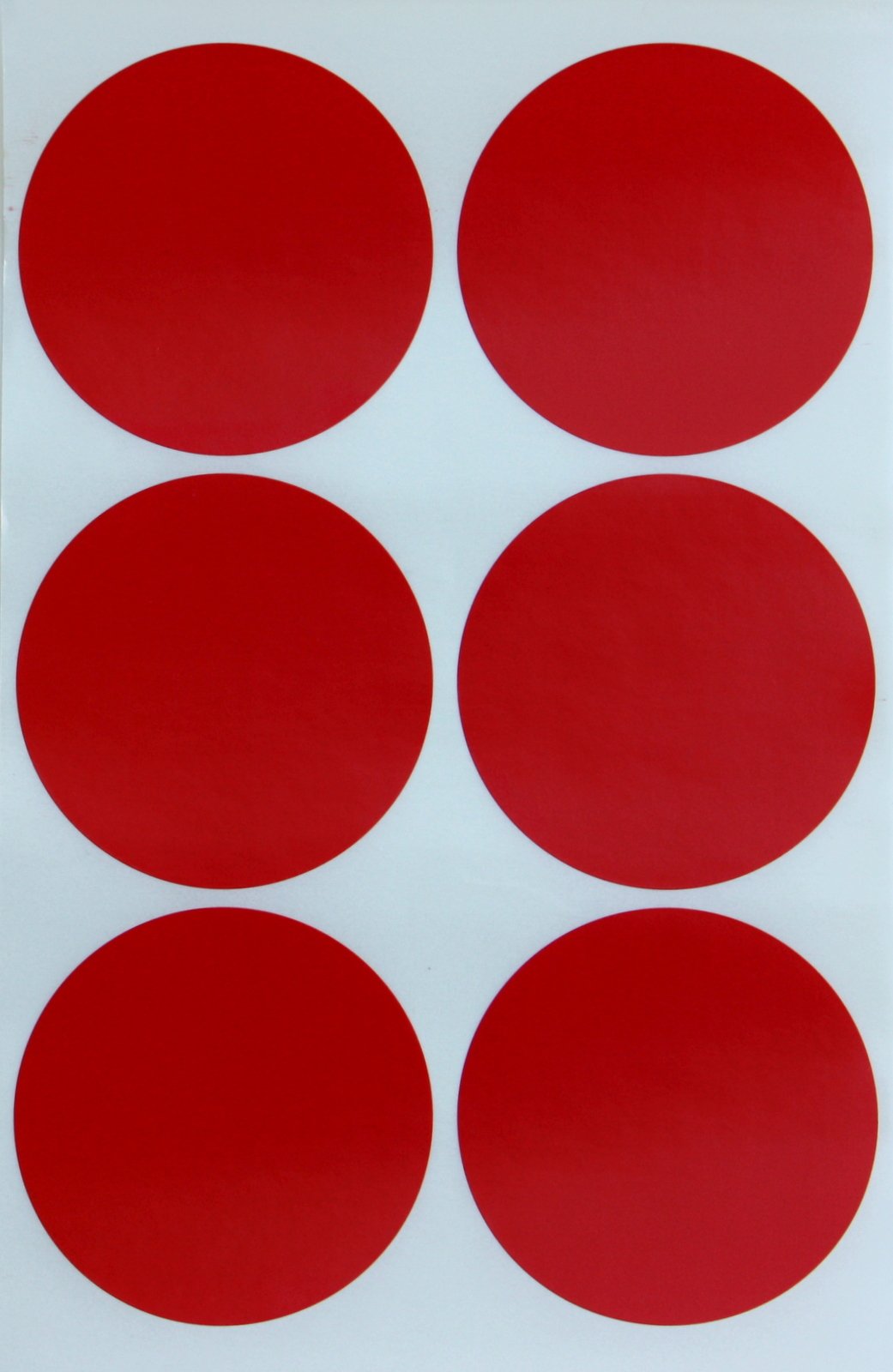 Round Red Sticker 50mm Write on Labels - Dot Stickers Permanent Adhesive - (5 cm) Label Rounds Stickers - 72 Pack