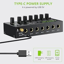 LiNKFOR 6 Channel Audio Mixer, Ultra-compact 6