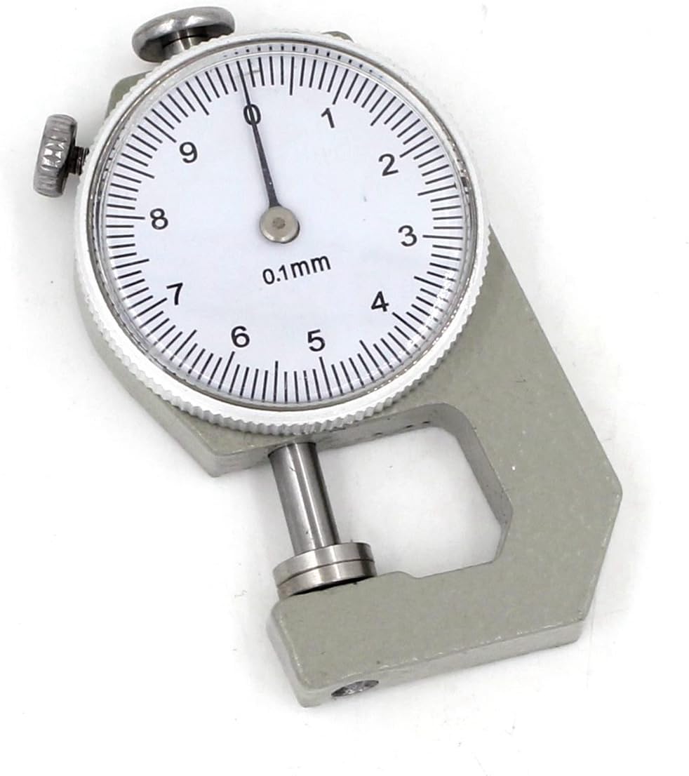 Dial Thickness Gauge Pocket Size Flat Contact Point Range 10mm Accuracy 0.1mm